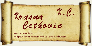 Krasna Ćetković vizit kartica